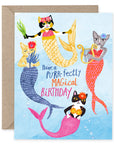 Mermaid Cats Purr-fectly Magical | Greeting Card