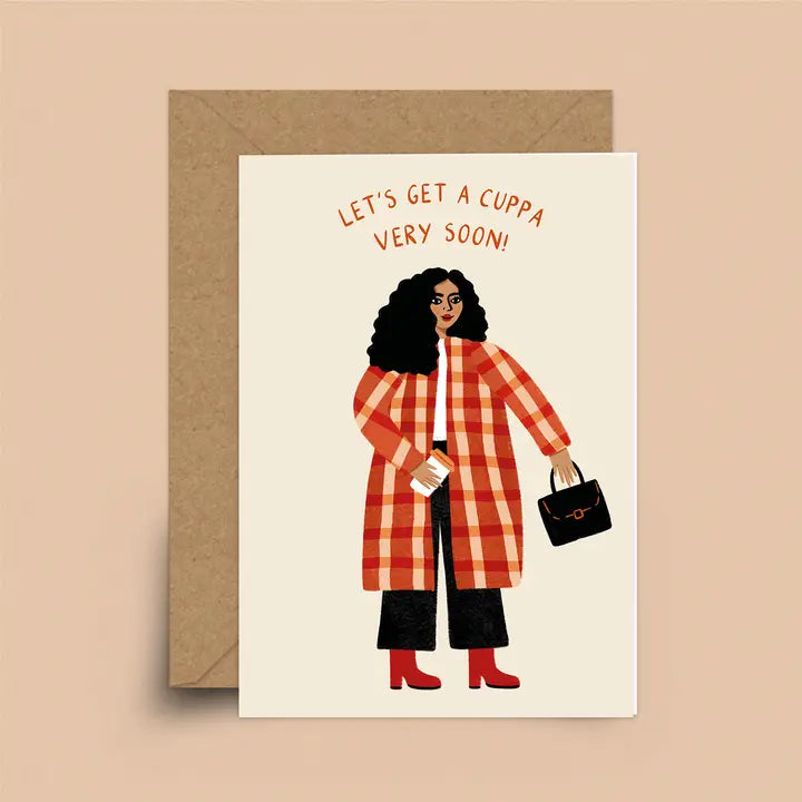 Let&#39;s Get A Cuppa - Greeting Card