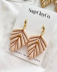 Gianna Clay Earrings | Warm Beige