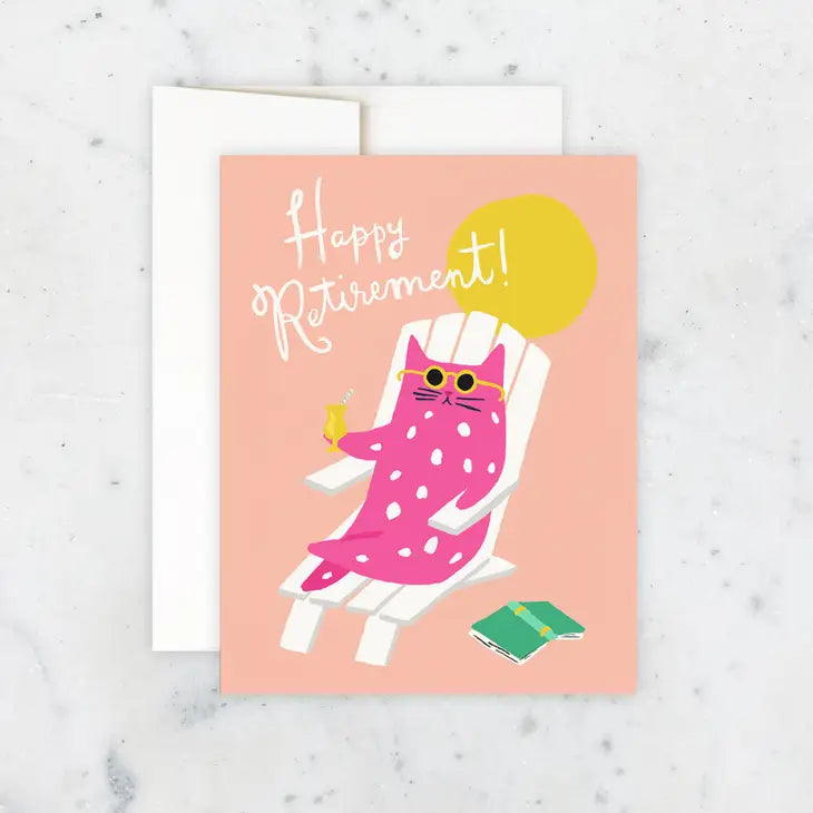 Kitty Retirement - Greeting Card