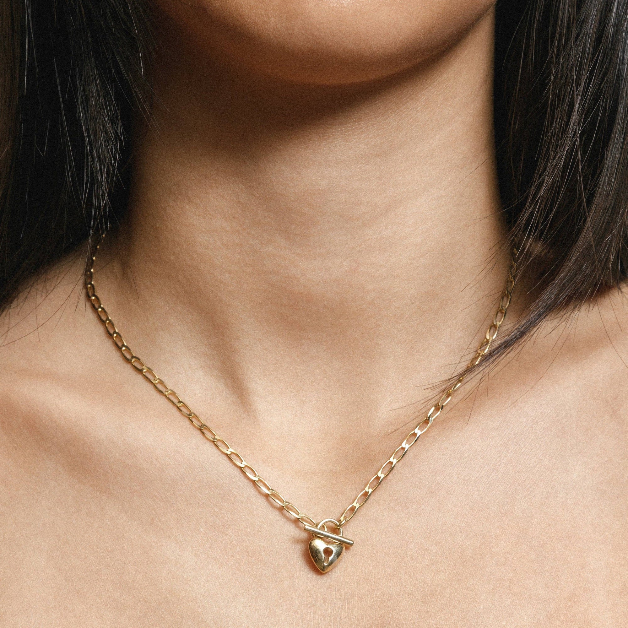 Heart Toggle Necklace | Gold