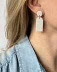 Dome Drop Earrings (Various Colours)