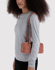 Baggu Small Bowler Bag | Tan Houndstooth