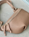 Oversized Crossbody Handbag: Tan Brown
