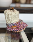 Popknits | Knitted Baby Booties: Multicolour