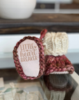 Popknits | Knitted Baby Booties: Red/Pink