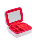 Velvet Jewelry Organizer - Queen of Hearts -White