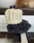 Popknits | Knitted Baby Booties: Dark Blue