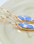 Ellipse Pendant Hoop Earrings