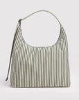 Nylon Shoulder Bag | Sage Stripe