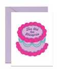 Too Old For Dicaprio Vintage Cake Card