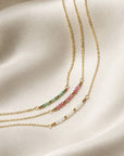 Birthstone Bar Necklace | Gold