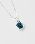 Freya Necklace | Blue Topaz and Sterling Silver
