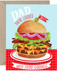 Bacon Double Cheese Burger Dad | Greeting Card