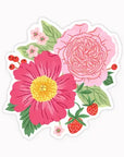 Strawberries and Peonies | Sticker