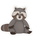 Cozy Raccoon Vinyl Sticker