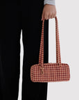 Baggu Small Bowler Bag | Tan Houndstooth