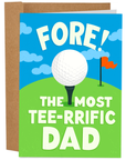 Fore The Most Tee-rrific Dad | Greeting Card
