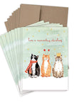 Cats Meowvelous Christmas Boxed Holiday Cards - Set of 10