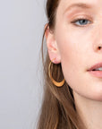 Refined Crescent Hoops | Gold