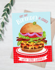 Cheese Burger Birthday Card | Greeting Card