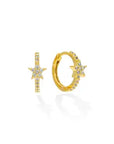 Cosmos Star Huggie Hoops
