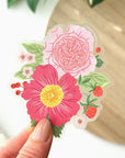 Strawberries and Peonies | Sticker