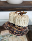 Popknits | Knitted Baby Booties: Dark Multi