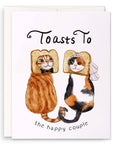 Wedding Toast Cats - Funny Wedding Card