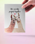 Two Weirdo Llamas Couple - Funny Wedding Anniversary Card