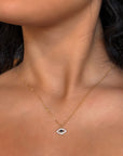 Pave Evil Eye Necklace