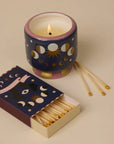 Dopo Hand-Painted Ceramic Candle | Moon Phases