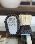 Popknits | Knitted Baby Booties: Dark Blue