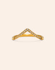 Chevron CZ Ring