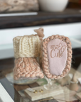 Popknits | Knitted Baby Booties: Light Pink