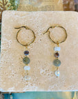 Lumina Dangle Hoop | Labradorite