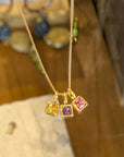Square Birthstone Charms