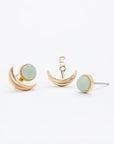 Stone Moon Phase Ear Jacket | Gold