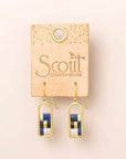 Good Karma Miyuki Frame Earring | Indigo/Gold