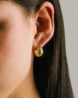 Groove Teardrop Hoop Earrings