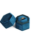 Hexagon Velvet Ring Box
