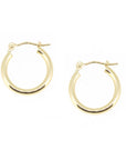 Small Gold Hoop Pearl Earrings