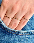 Beaded Stacking Ring | Silver