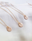 Round Letter Necklace | Silver