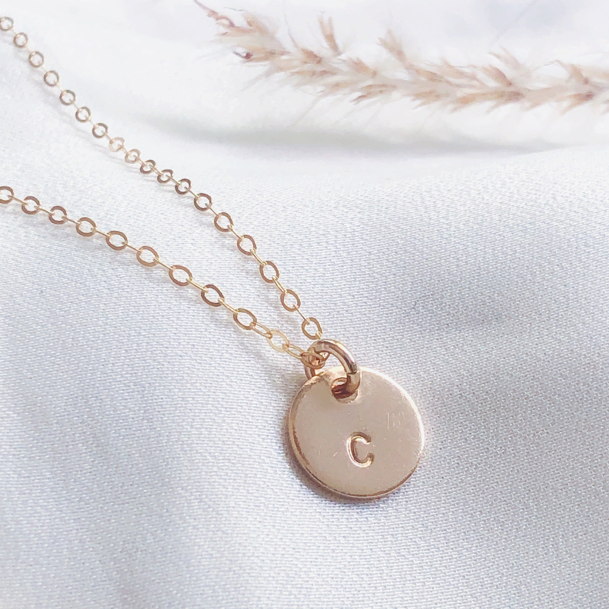 Circle Letter Necklace | Silver