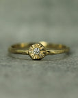 Little Sun Diamond Ring | Solid Gold
