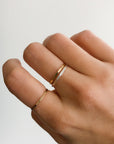 Faceted Stacking Ring | Silver