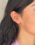 Crescent Studs | Solid Gold