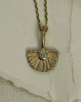 Chasing Sunsets Mini Diamond Charm | Solid Gold
