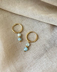 Gemini Drop Hoops | mixed gemstones